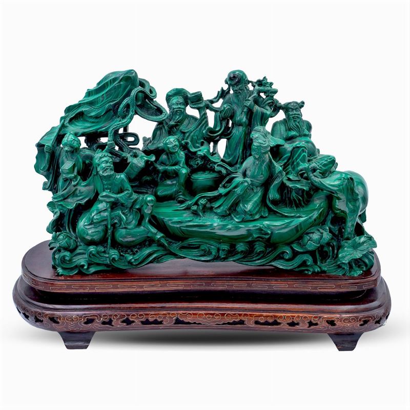 Gruppo in Malachite