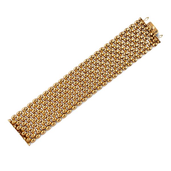18kt gold high band bracelet