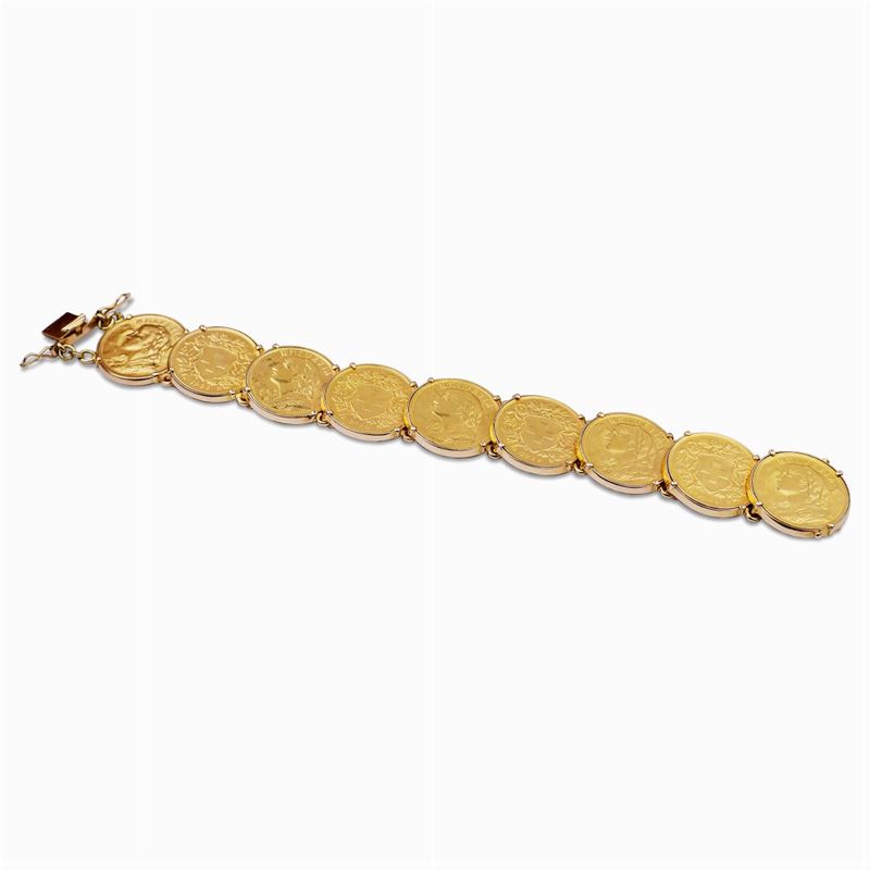 Bracciale Monete in Oro Giallo 18kt
