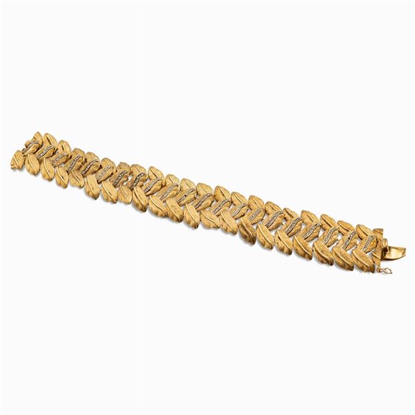 Bracciale in oro giallo satinato 18kt