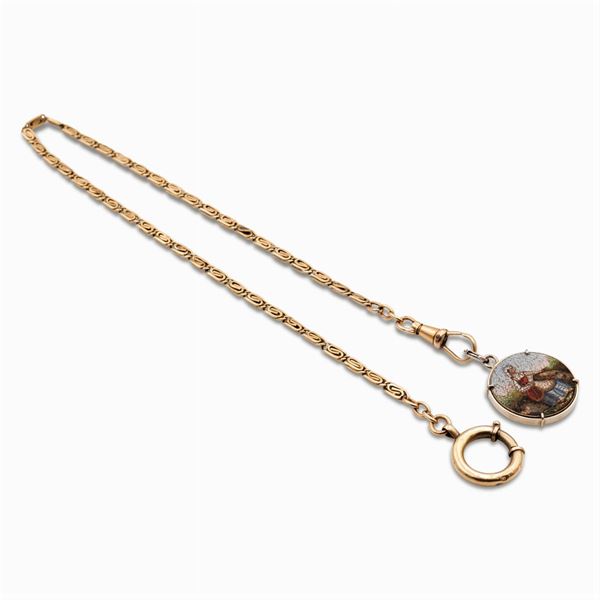 18kt gold watch chain