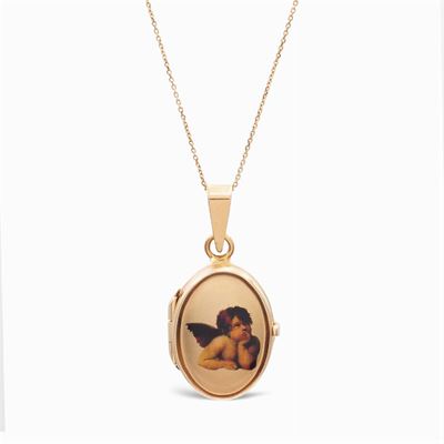 Pendente Portaritratto in Oro Giallo 18kt