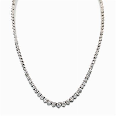 Collier Riviere in Oro Bianco 18kt e Diamanti