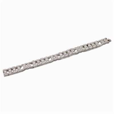 Bracciale Art Decò in Platino e Diamanti