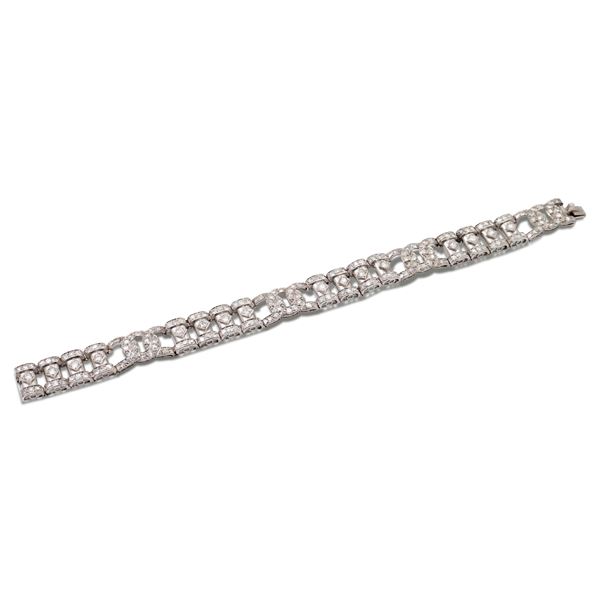 Platinum and diamond Art Deco' bracelet