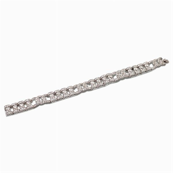 Platinum and diamond Art Deco' bracelet