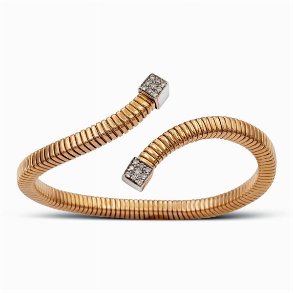 Bracciale tubogas in oro rosa 18kt