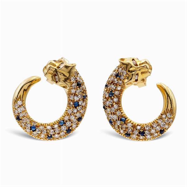 Orecchini pantere in oro giallo 18kt  - Asta GIOIELLI E OROLOGI - Colasanti Casa d'Aste