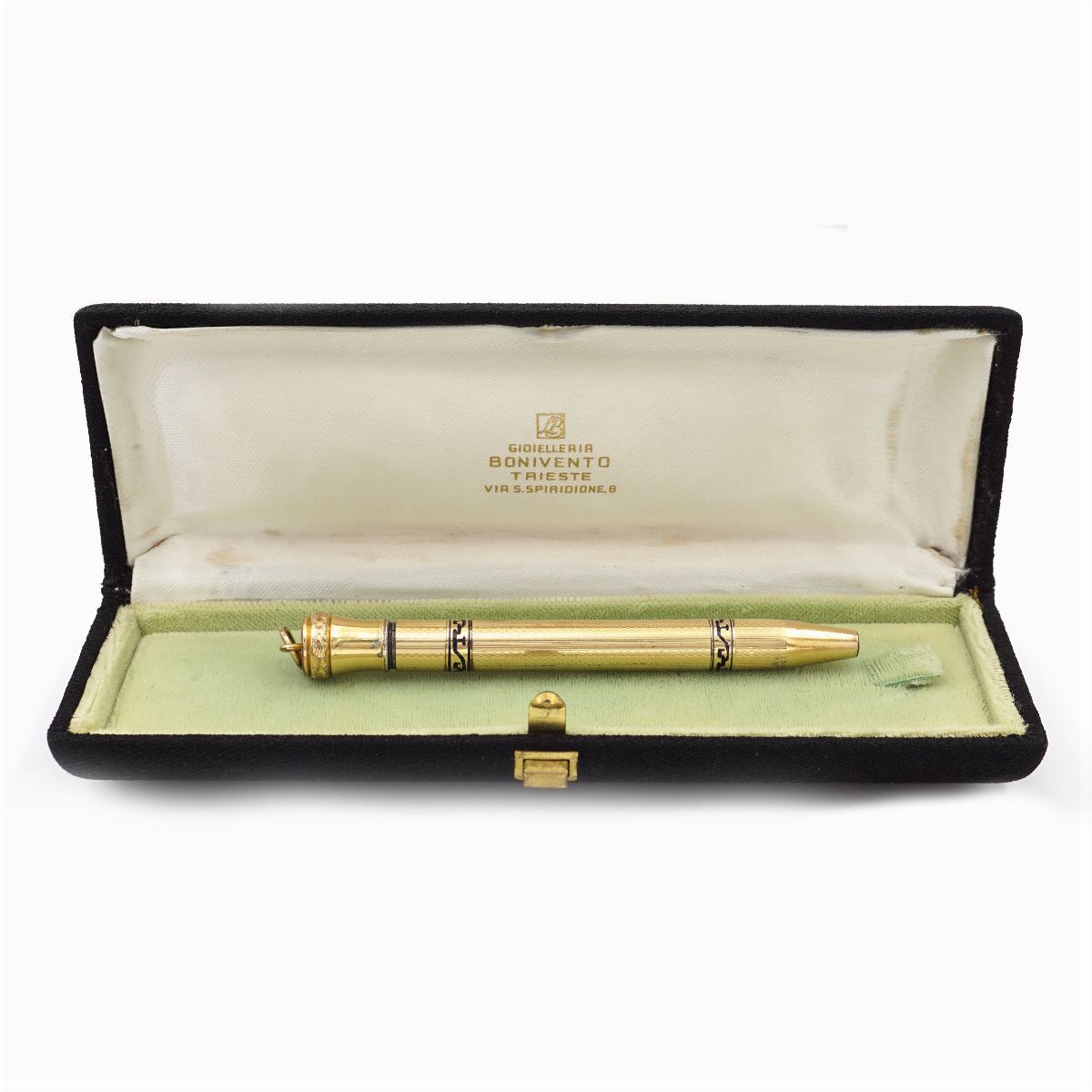 Pendente Portamine in Oro Giallo 18kt Guilloché