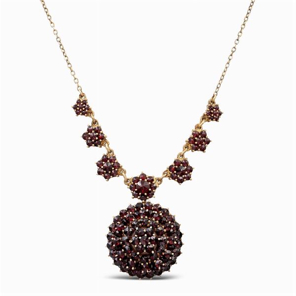 Collana in oro rosa 9kt e argento