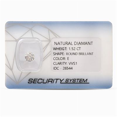 Diamante Taglio Brillante Ct 1,52 in Blister