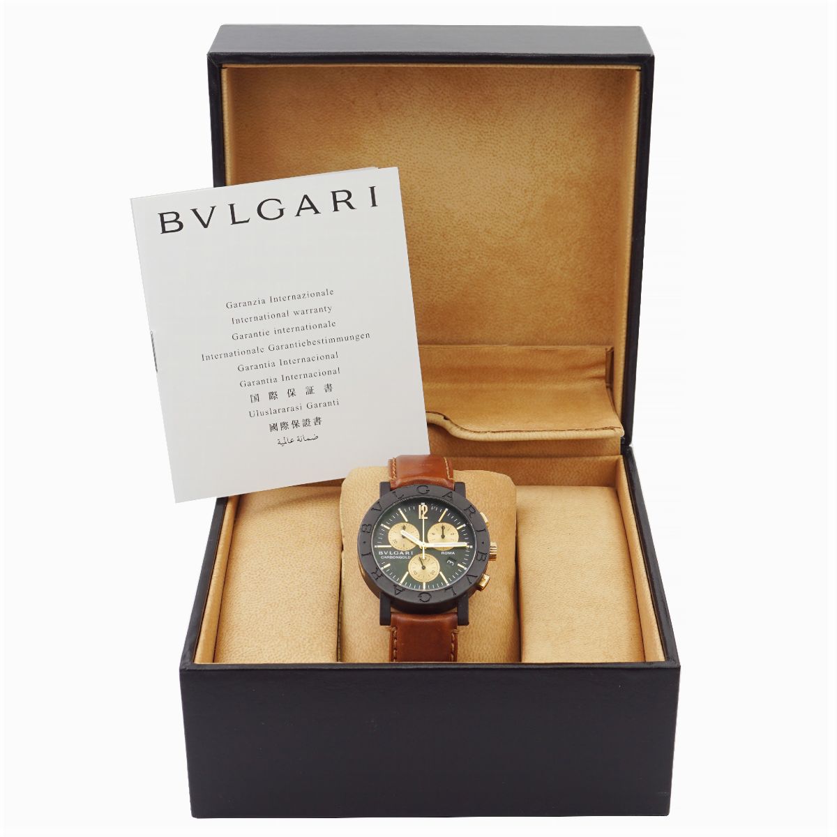 Bulgari Carbongold Roma, Orologio Cronografo da Polso
