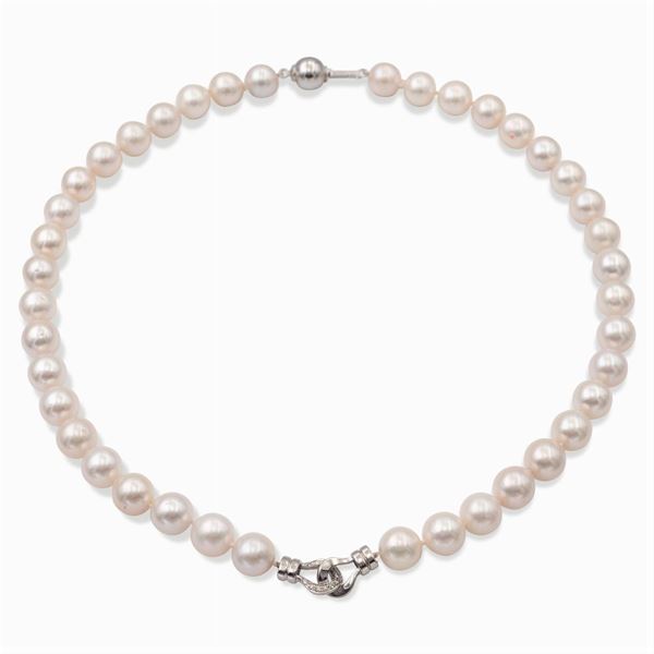 Japanese pearl necklace  - Auction FINE JEWELS AND WATCHES - Colasanti Casa d'Aste