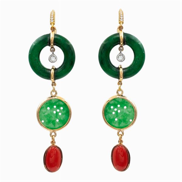 Orecchini pendenti in oro giallo 18kt