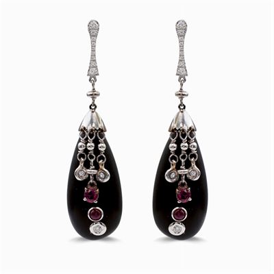 Orecchini Pendenti in Oro Bianco 18kt