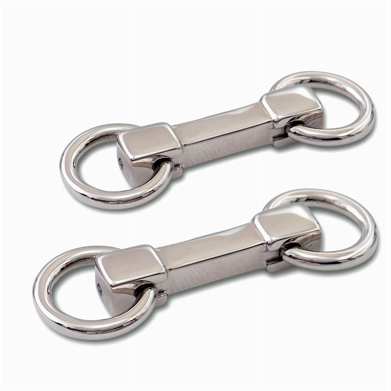 Gemelli Staffa in Oro Bianco 18kt e Diamanti