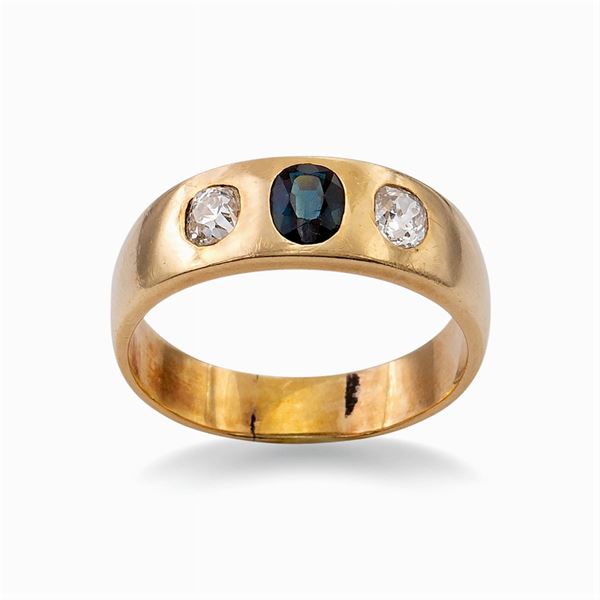 18kt gold men's ring
