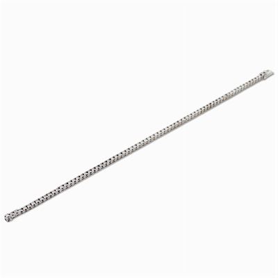 Bracciale Tennis in Oro Bianco 18kt e Diamanti