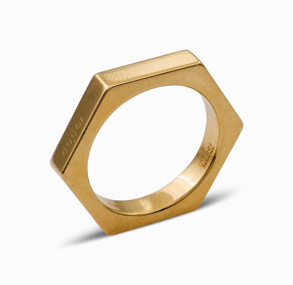 Gucci, anello fede esagonale