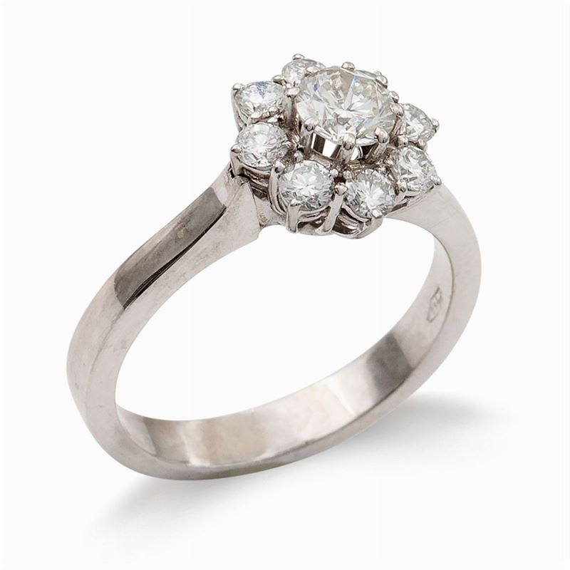 Anello in Oro Bianco 18kt e Diamanti