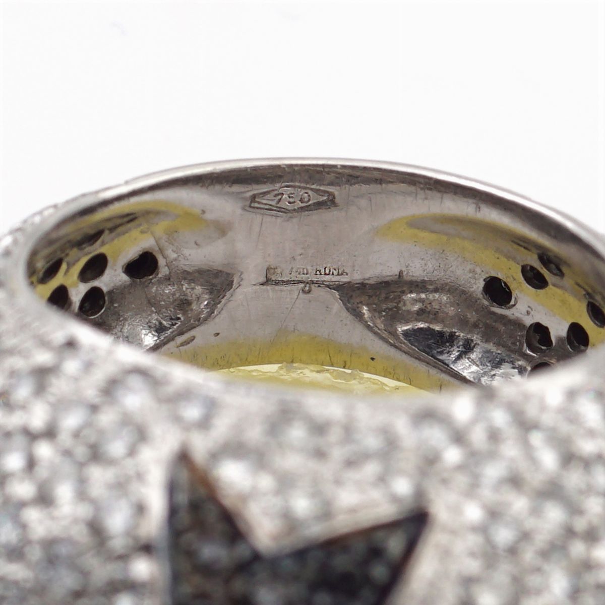 Anello Stelle in Oro Bianco 18kt e Diamanti