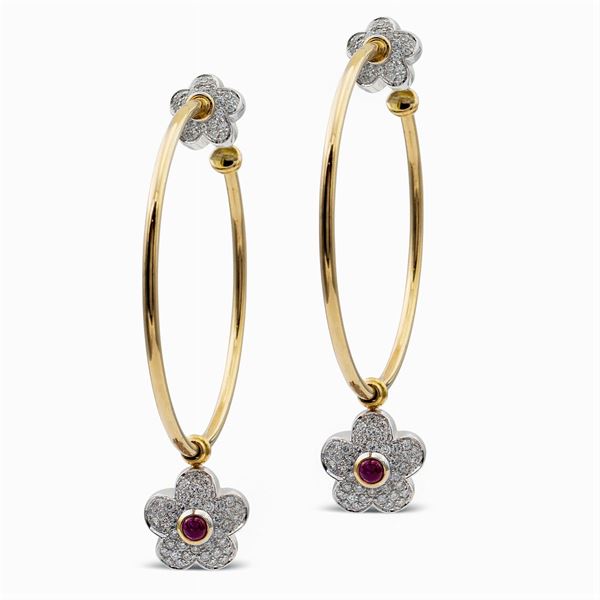 Orecchini cerchi in oro giallo 18kt