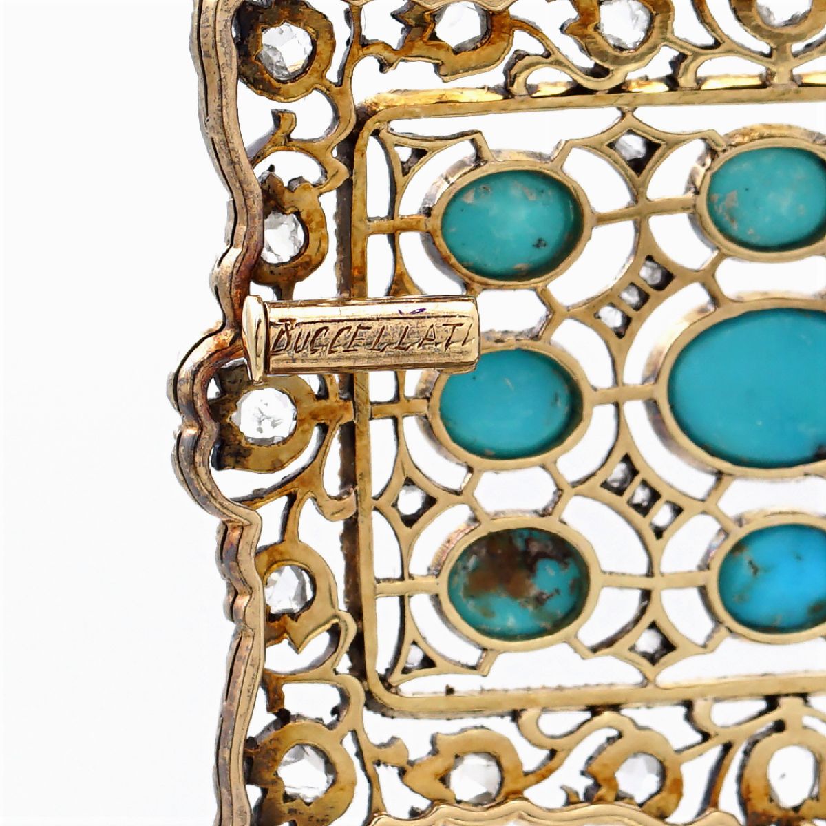 Buccellati, Spilla in Oro Giallo e Argento