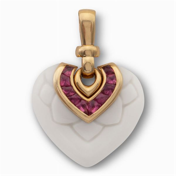 Bulgari collezione "Chandra", pendente a cuore