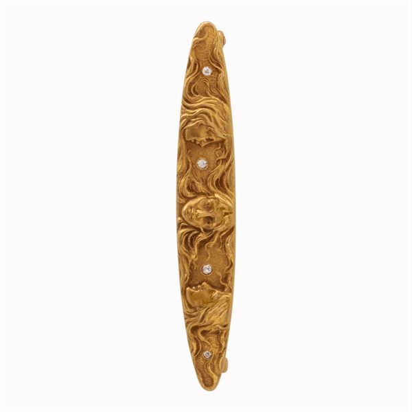 Spilla barretta Art Nouveau  (primi '900)  - Asta GIOIELLI E OROLOGI - Colasanti Casa d'Aste