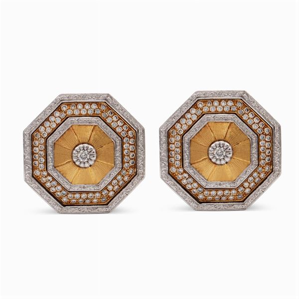 Gianmaria Buccellati, esagonal shaped earrings