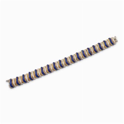 Bracciale in Oro Giallo 18kt a Motivo di Onde