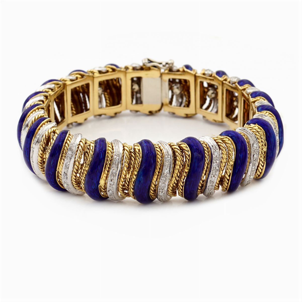 Bracciale in Oro Giallo 18kt a Motivo di Onde