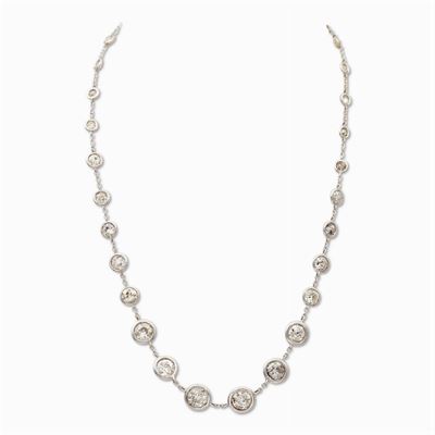 Collana in Oro Bianco 18kt e Diamanti