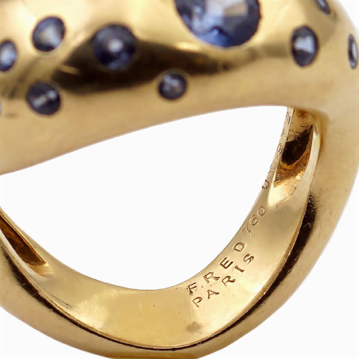 Fred Paris, Coppia di Anelli in Oro Bianco e Giallo 18kt