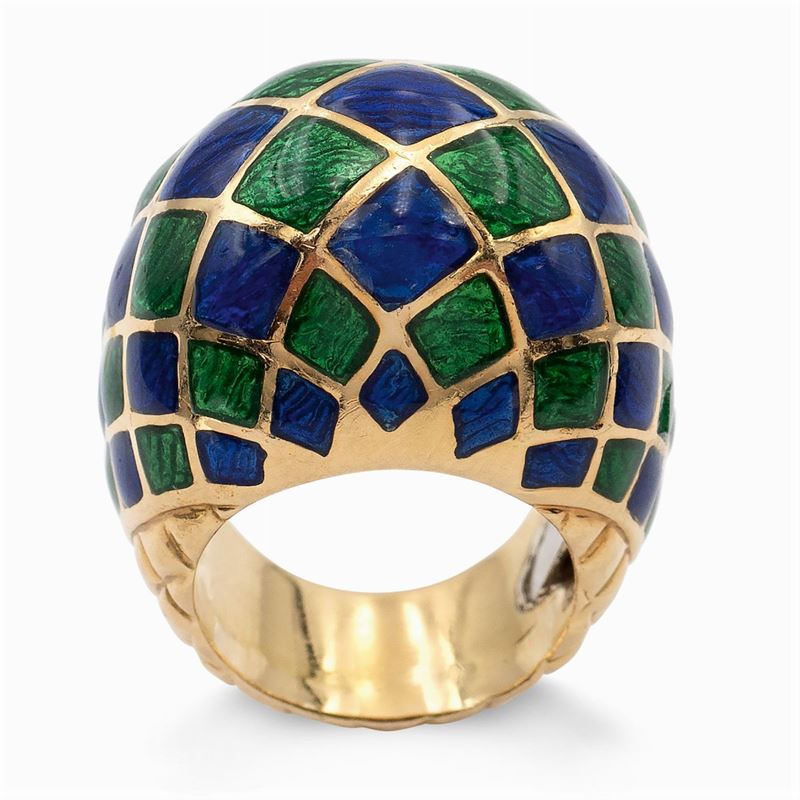 David Webb, Anello Bombé in Oro Giallo 18kt