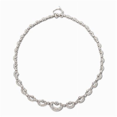 Collier in Oro Bianco 18kt e Diamanti