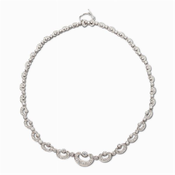 Collier in oro bianco 18kt e diamanti