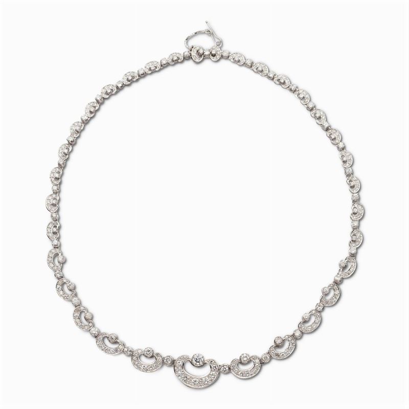 Collier in Oro Bianco 18kt e Diamanti