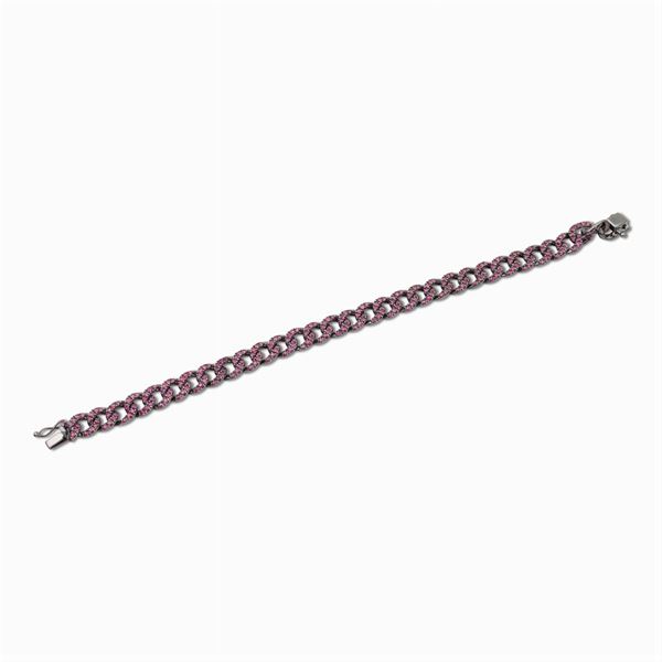 18kt black gold and ruby bracelet