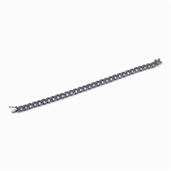 18kt black gold and sapphire bracelet