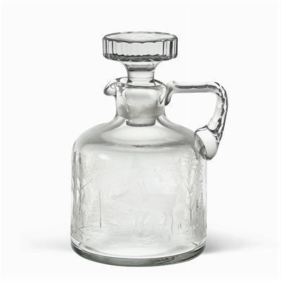 Bottiglia da Liquore in Cristallo Inciso