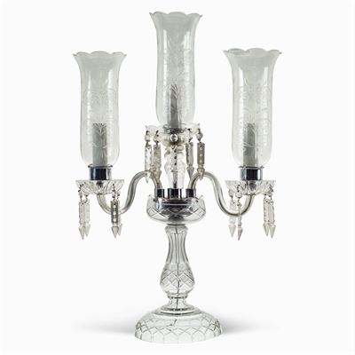 Candelabro a Tre Luci in Cristallo