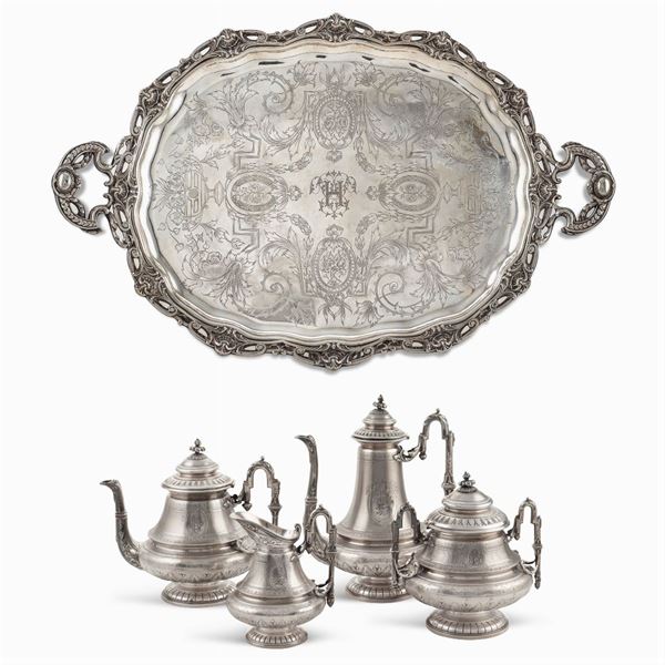 Silver tea and coffee service  (France, late 19th - early 20th century)  - Auction FINE SILVER AND THE ART OF THE TABLE - Colasanti Casa d'Aste
