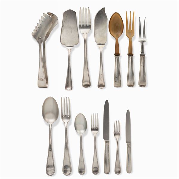 Silver table cutlery service (82)  (Italy, 20th century)  - Auction FINE SILVER AND THE ART OF THE TABLE - Colasanti Casa d'Aste