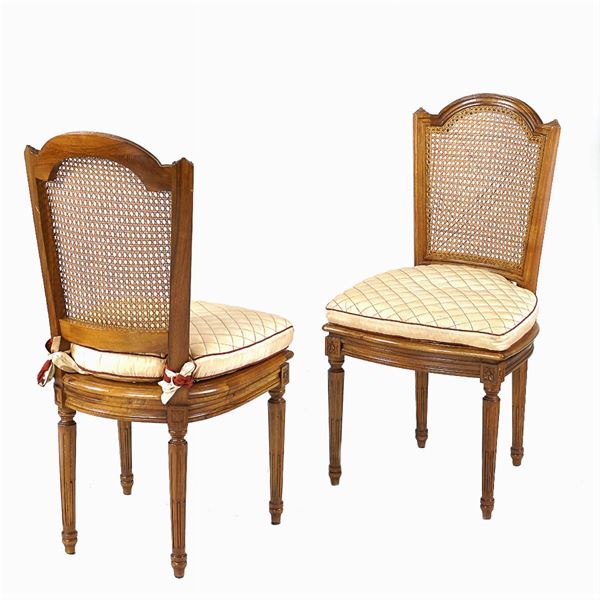 Twelve walnut chairs