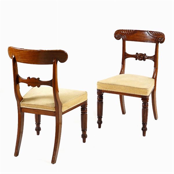 Eight mahogany chairs
