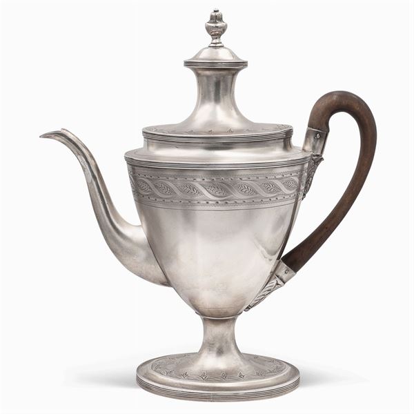 George III silver coffeepot