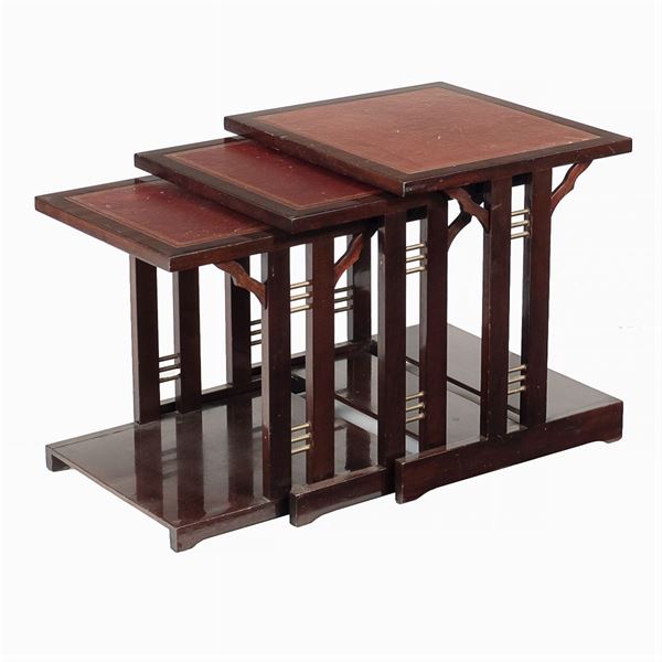 Three mahogany tables