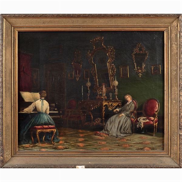 Pittore veneziano  (XIX Sec.)  - Asta DIPINTI E ARREDI DA VILLA SAMINIATI  - Colasanti Casa d'Aste