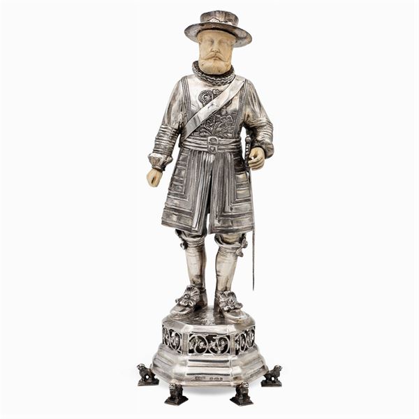 Silver soldier  (Nuremberg, 19th century)  - Auction FINE SILVER AND THE ART OF THE TABLE - Colasanti Casa d'Aste